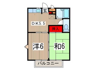 グリ－ンプラザ入間　Ａの物件間取画像